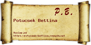 Potucsek Bettina névjegykártya
