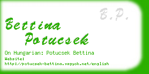 bettina potucsek business card